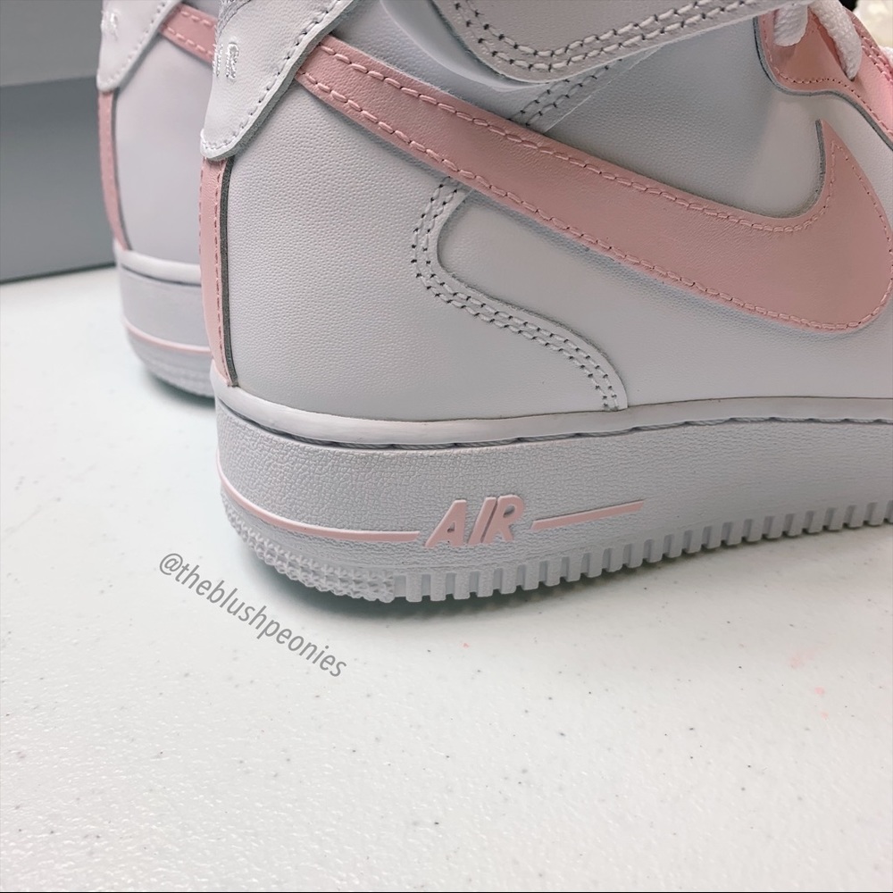 🌸 Nike Custom Air Force 1 Mid - Petal Pink 🌸 - Picture 10 of 13